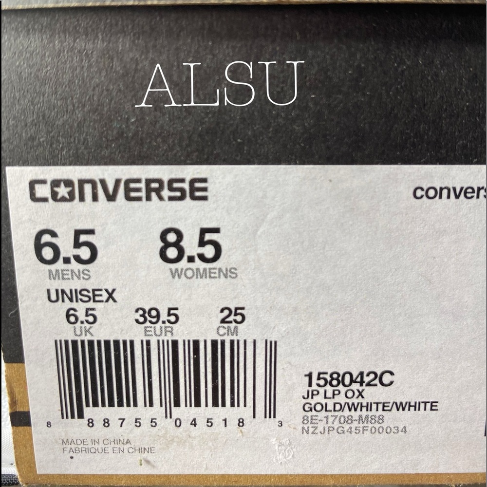 Converse Jack Purcell LP Gold W AUTHENTIC - Picture 8 of 8